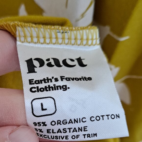 Pact Organic Tropical Palm Midi Skirt Chartreuse - Picture 9 of 9